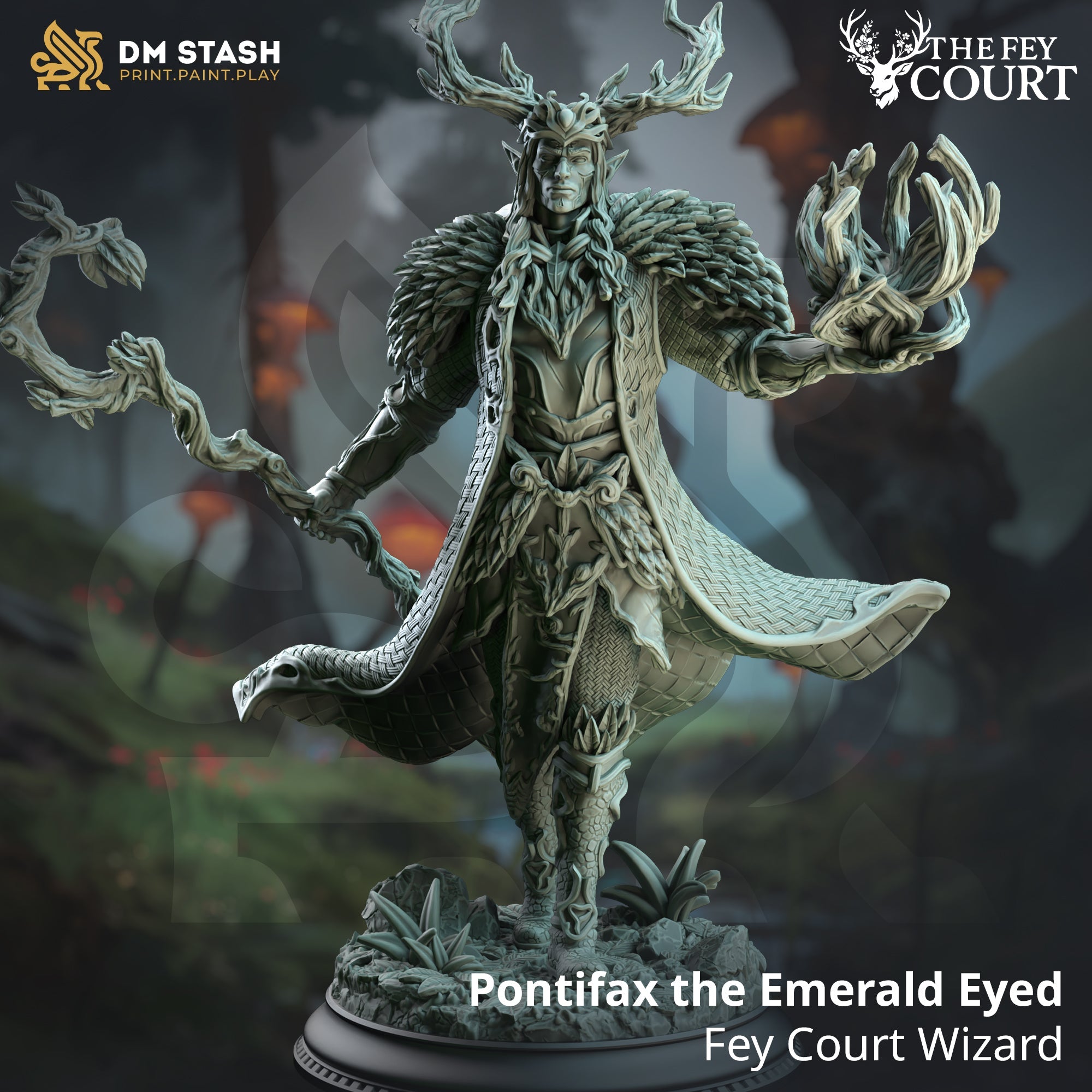 Pontifax the Emerald Eyed (Male Fey Elf Wizard)
