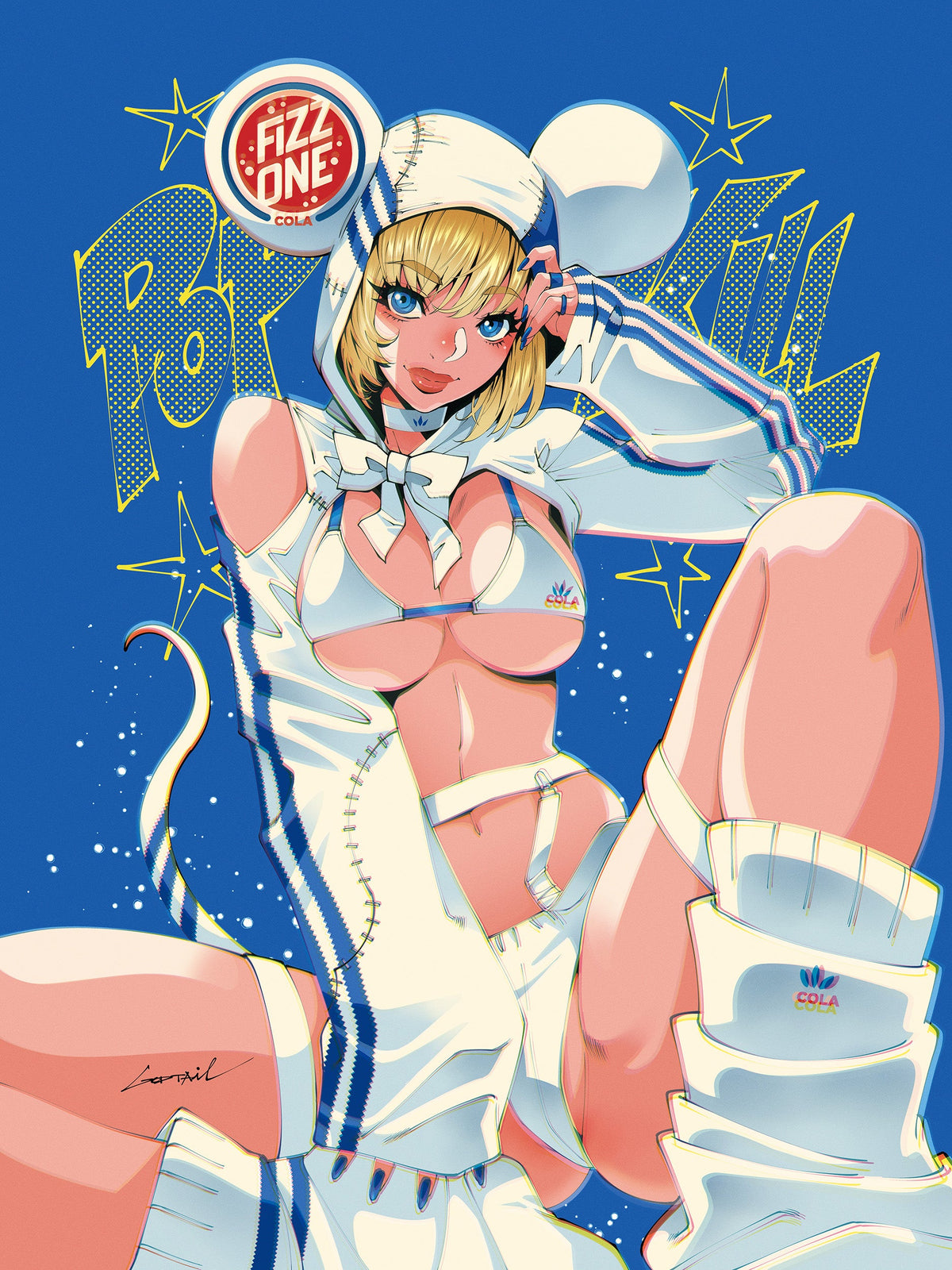 Pop Kill #4 GODTAIL HeroesCon Exclusive Blue Virgin Variant