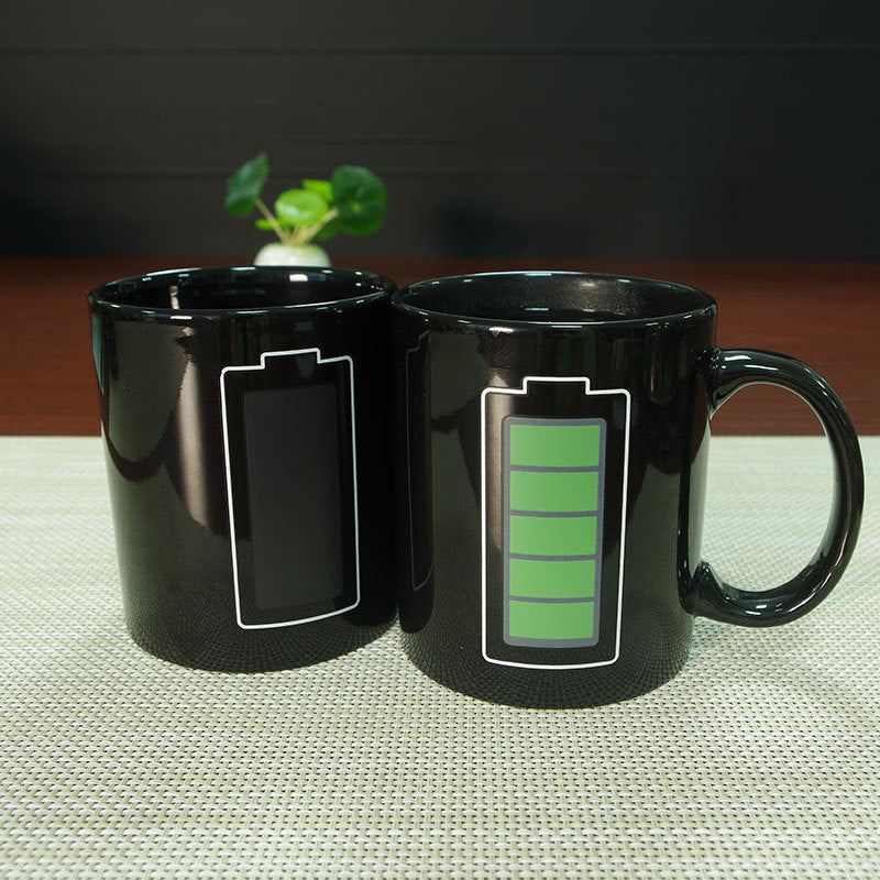 Magical Heat Sensitive Color Changing Battery Meter Coffee Mug