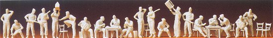 Preiser 16500 HO Unpainted German Reich Figures 1935-45 (20) (Kit)