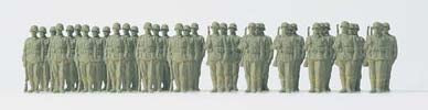 Preiser 16573 HO Unpainted German Reich Infantry Riflemen Lined Up 1939-45 (36)