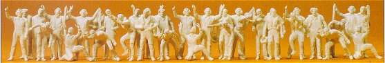 Preiser 72520 1/72 Unpainted Modern German NATO Pilots & Ground Crew (36) (Kit)