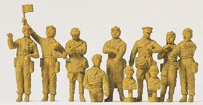 Preiser 72526 1/72 Unpainted USSR Tank Crew 1942 (10) (Kit)
