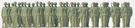 Preiser 72533 1/72 Unpainted German Reich Infantry Riflemen 1939-45 (36) (Kit)