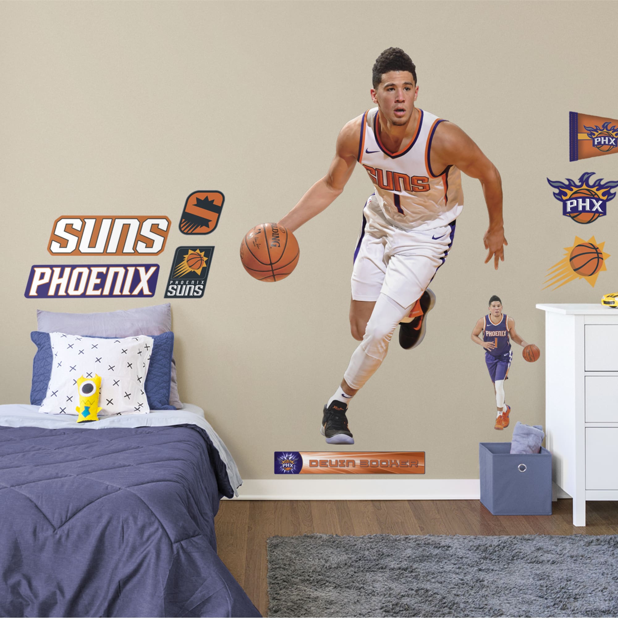 Devin Booker - RealBig Collection - Official NBA - Phoenix Suns - Reusable Vinyl Wall Decals #1