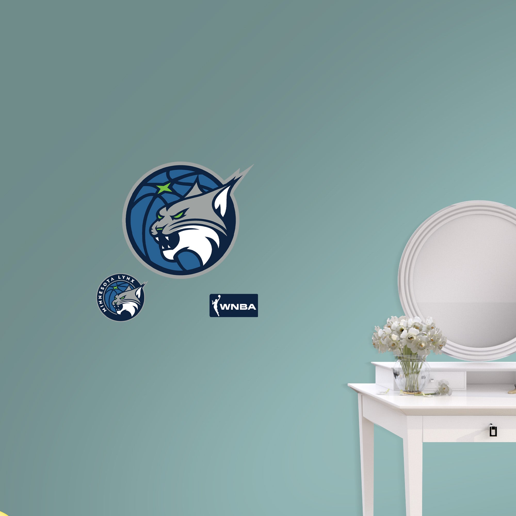 Minnesota Lynx - RealBig Logo Collection - Official WNBA - Reusable Vinyl Wall Decals