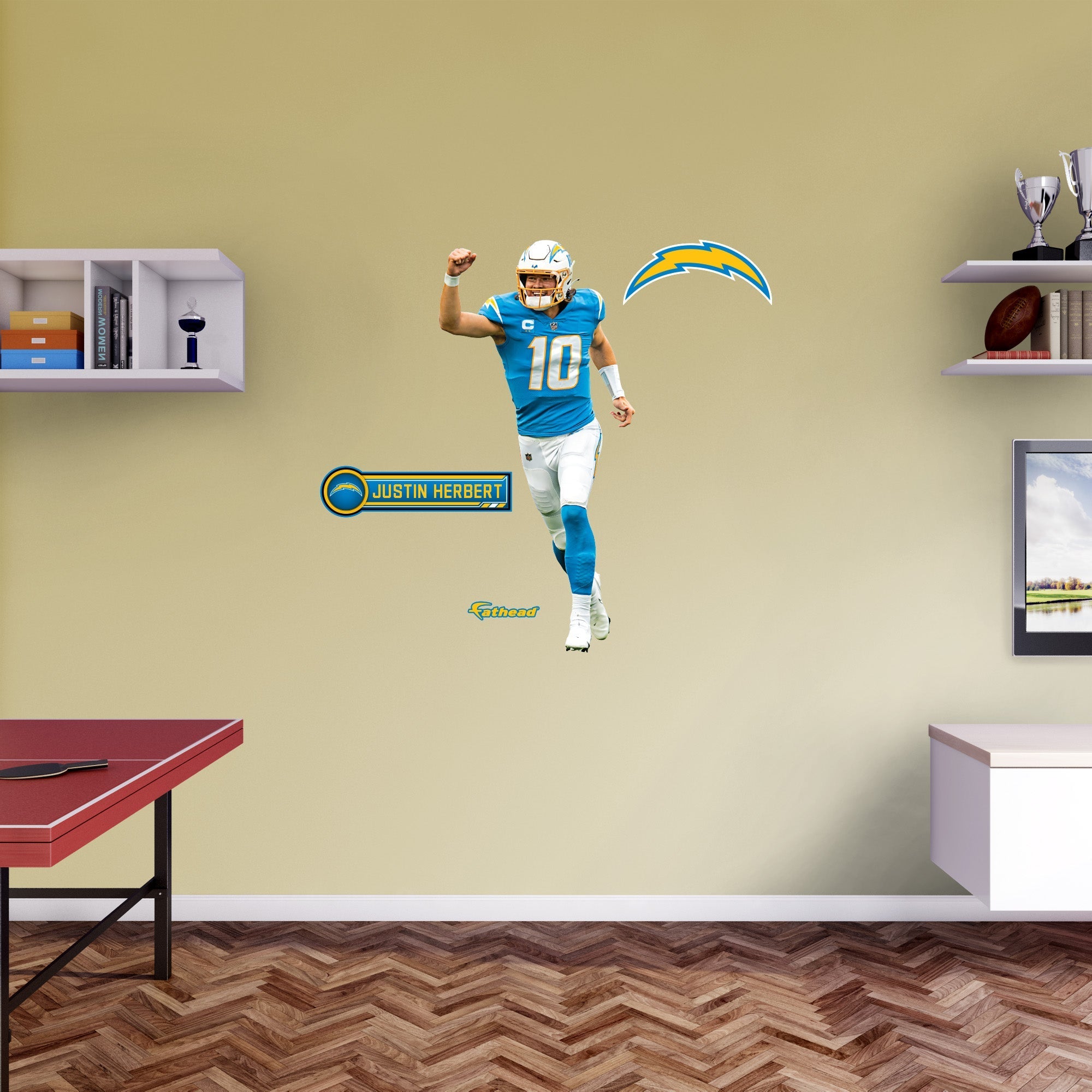 Justin Herbert - RealBig Celebration Collection - Official NFL - Los Angeles Chargers - Reusable Vinyl Wall Decals