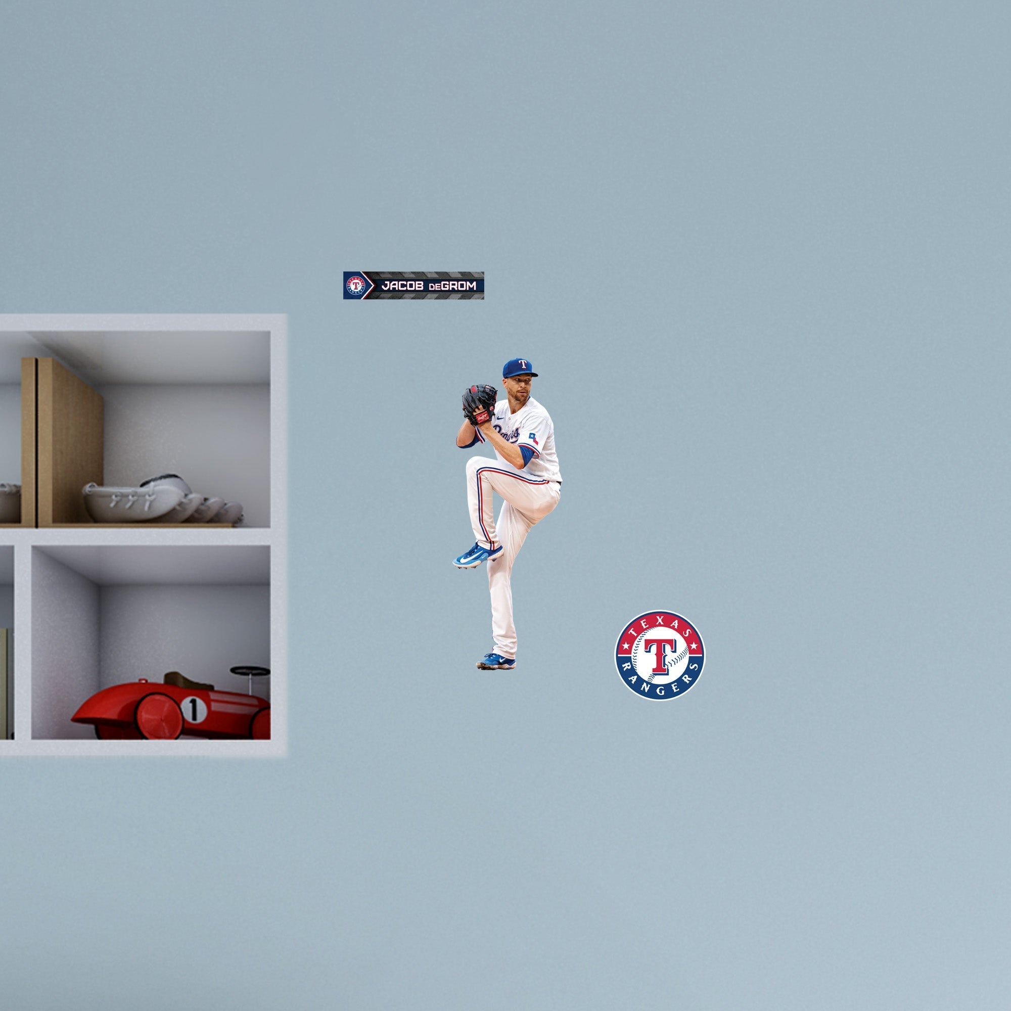 Jacob deGrom - RealBig Collection - Official MLB - Texas Rangers - Reusable Vinyl Wall Decals