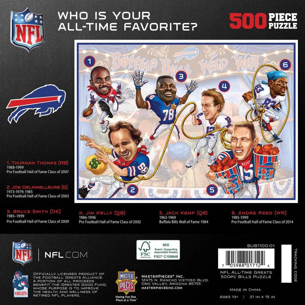 Buffalo Bills - All Time Greats 500 Piece Jigsaw Puzzle