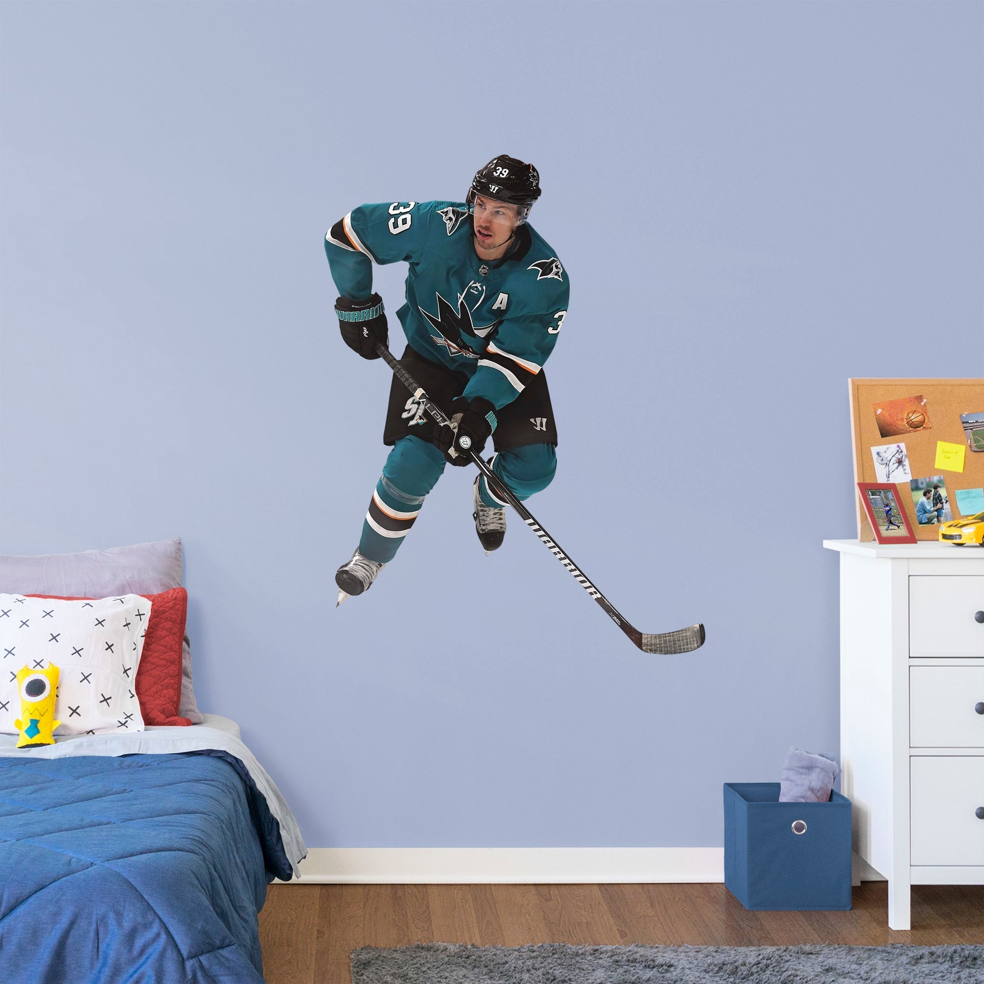 Logan Couture - RealBig Collection - Official NHL - San Jose Sharks - Reusable Vinyl Wall Decals #1