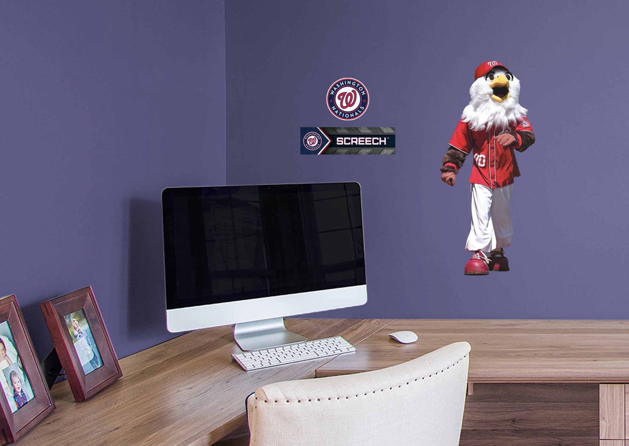 Screech Mascot - RealBig Collection - Official MLB - Washington Nationals - Reusable Vinyl Wall Decals