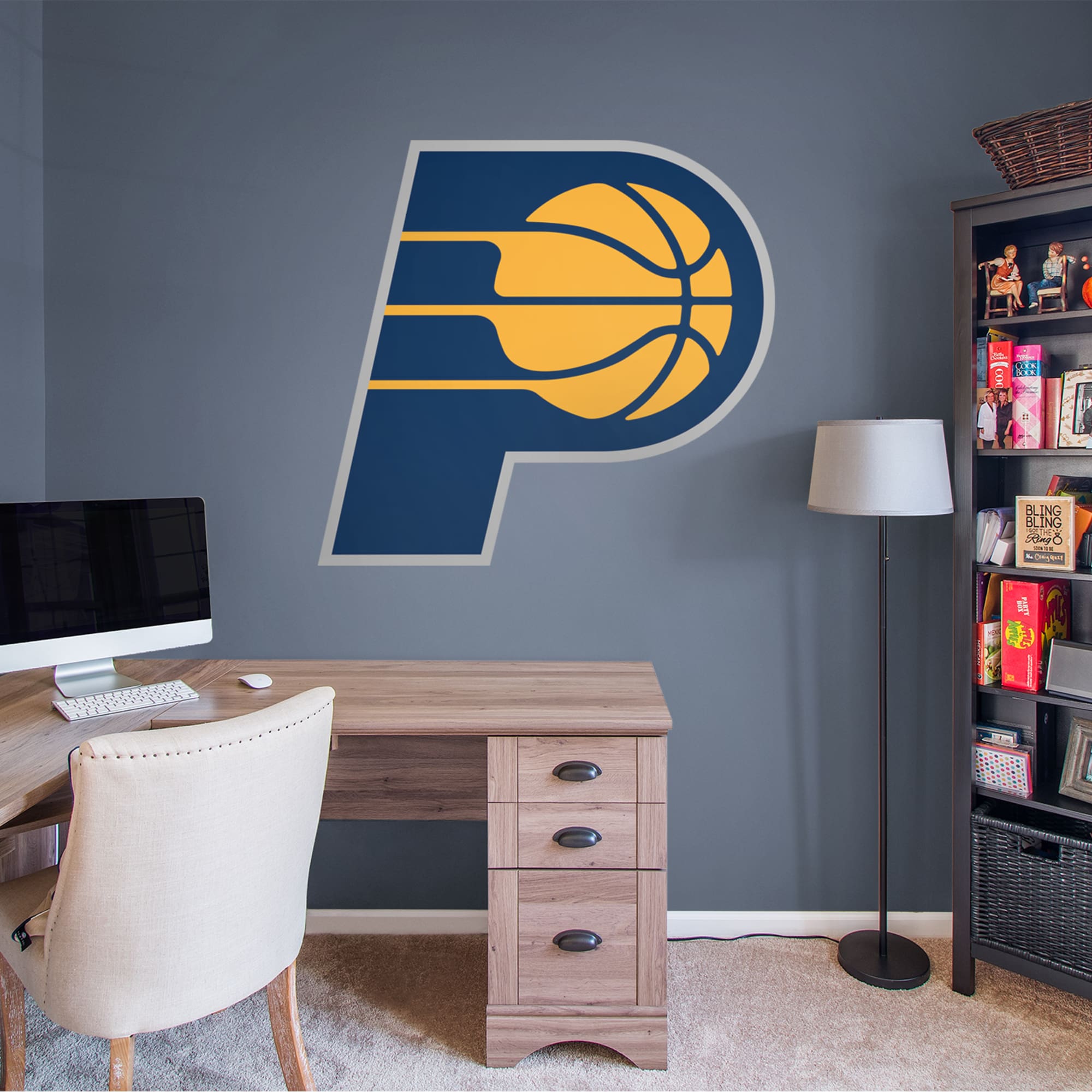 Indiana Pacers - RealBig Logo Collection - Official NBA - Reusable Vinyl Wall Decals
