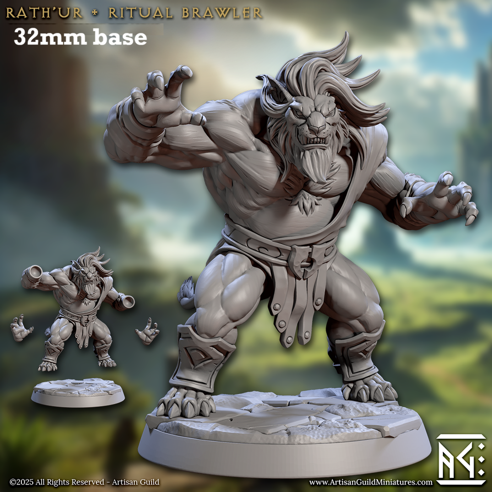 Rath'ur, Ritual Brawler (Male Leonin Monk / Pugilist)