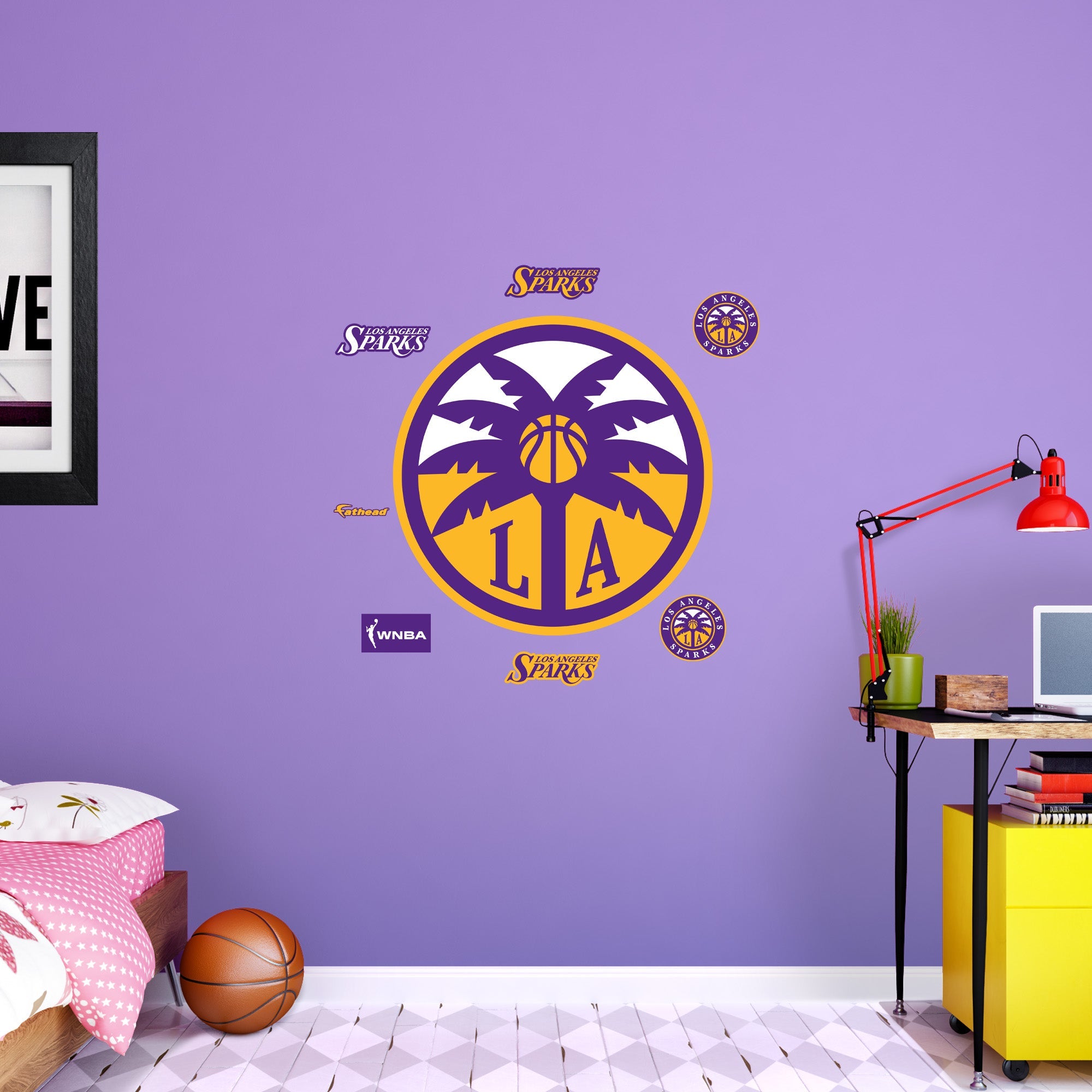 Los Angeles Sparks - RealBig Logo Collection - Official WNBA - Reusable Vinyl Wall Decals
