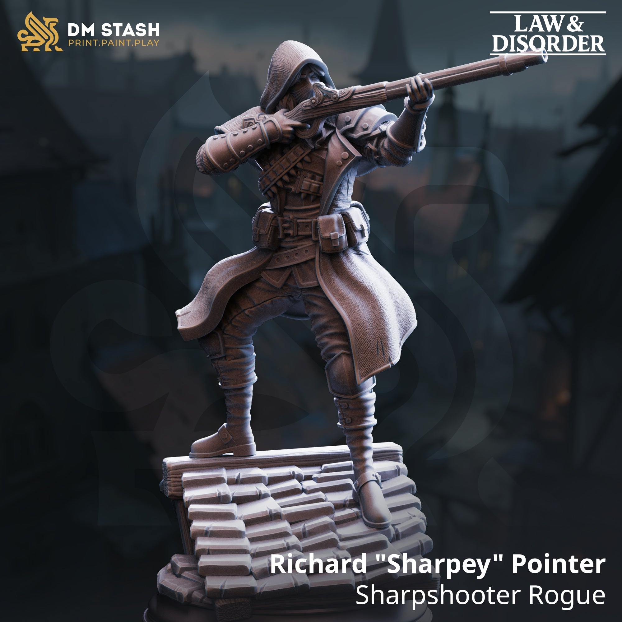 Richard "Sharpey" Pointer, Sharpshooter Rogue (Male Human Sniper)