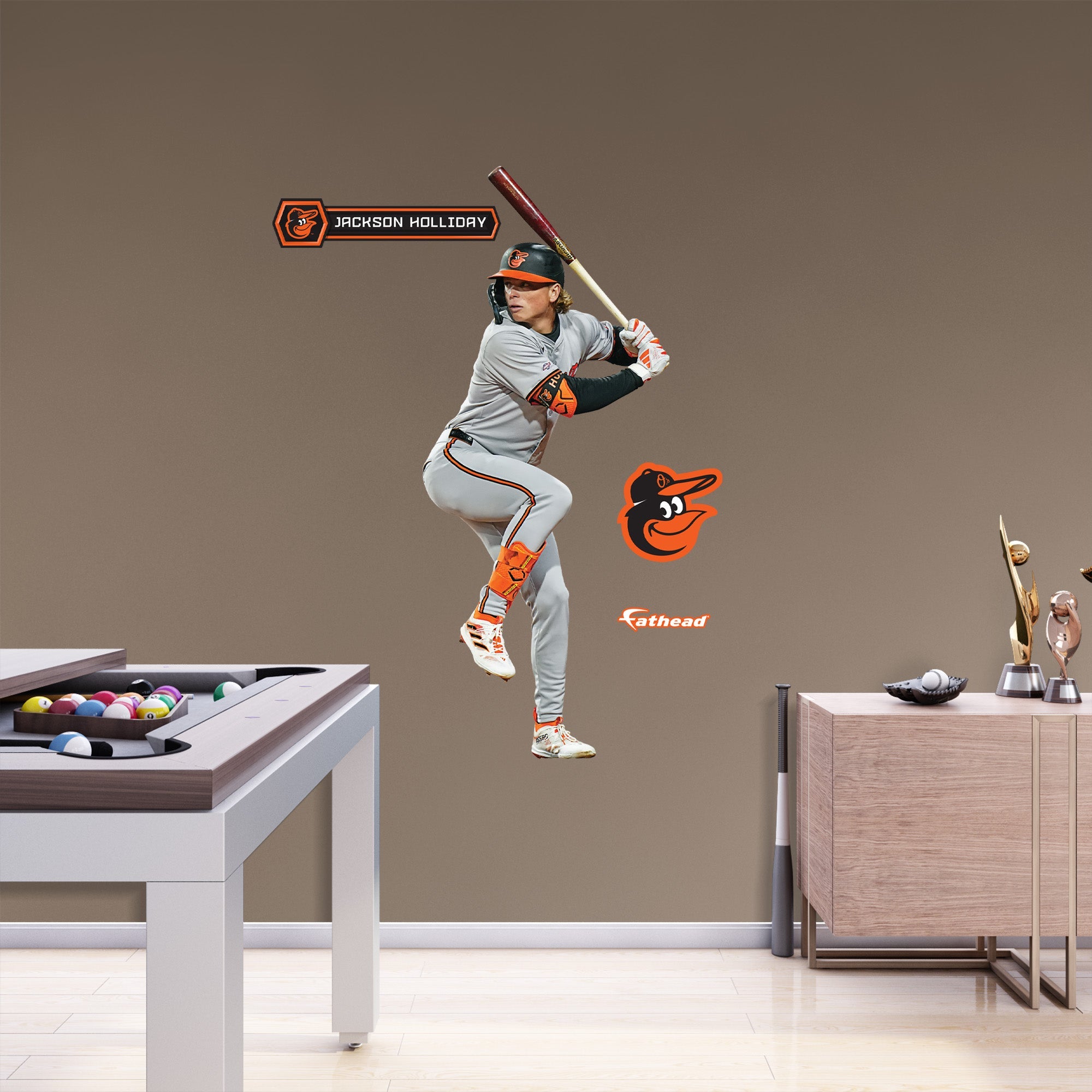 Jackson Holliday - RealBig Collection - Official MLB - Baltimore Orioles - Reusable Vinyl Wall Decals