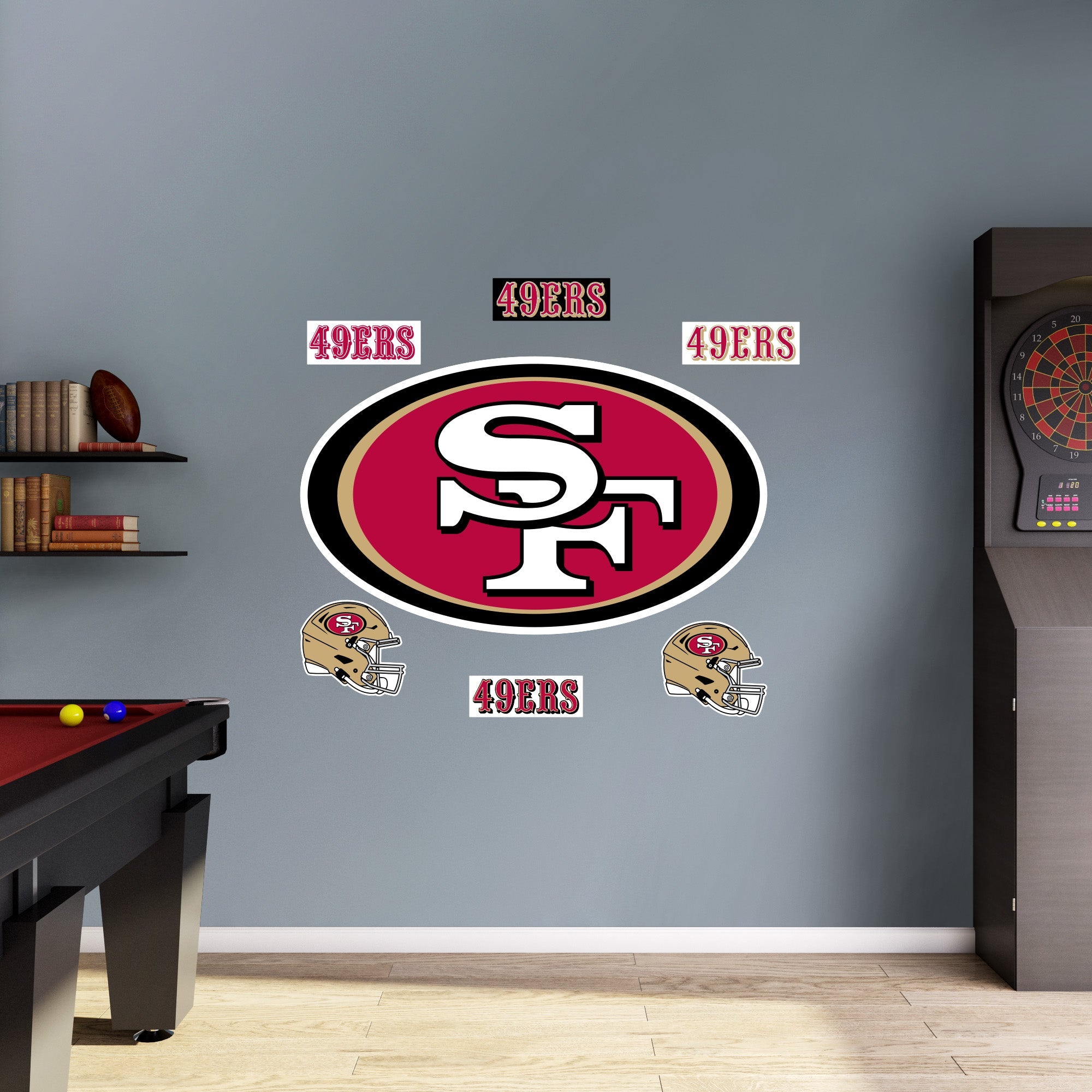 San Francisco 49ers - RealBig Logo Collection - Official NFL - Reusable Vinyl Wall Decals