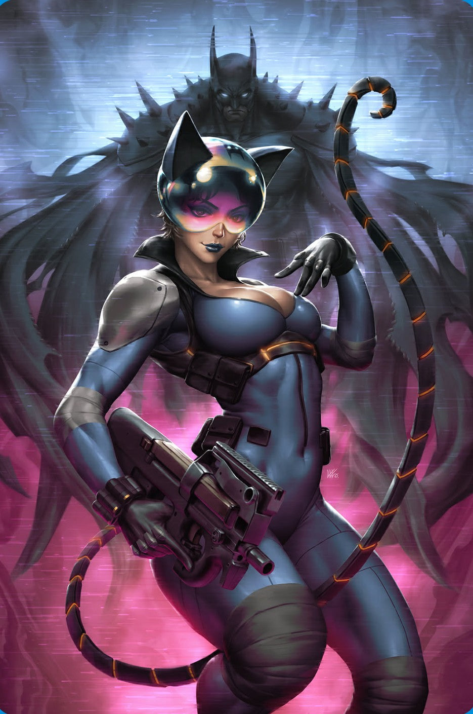 Absolute Catwoman #1 Alpha Exclusives pre-order. Art by Kunkka Purple virgin variant
