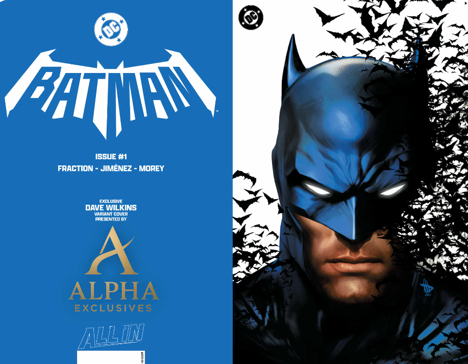 Batman #1 art Alpha exclusive art by Dave Wilkins virgin variant
