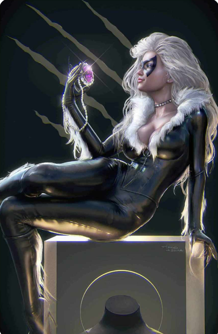 Black cat #1 Alpha exclusive Toronto Fan Expo exclusive set art by Tiago Da Silva