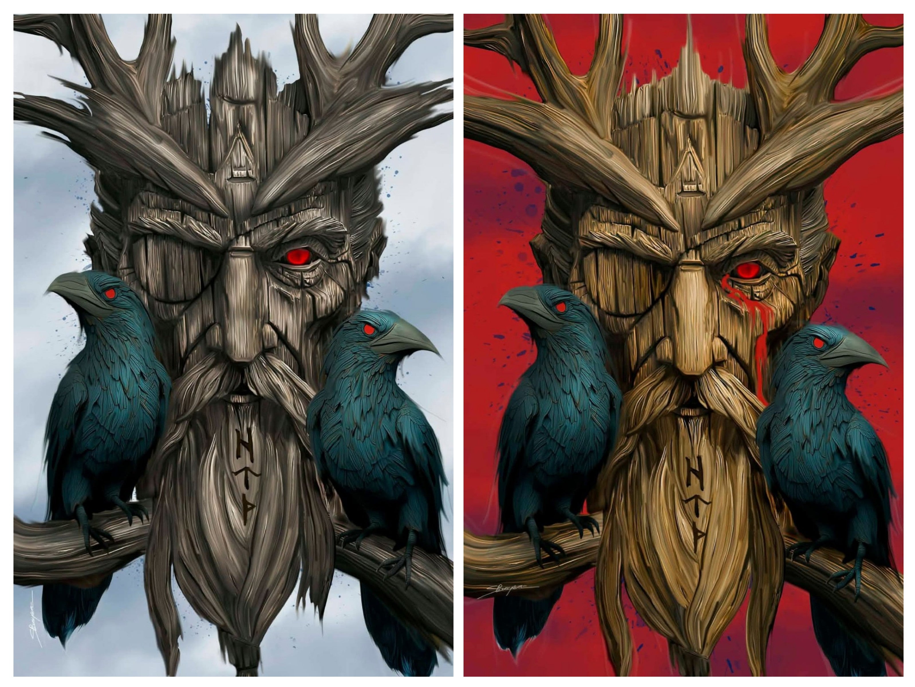 Odin #1 art by Sheldon Buekart set
