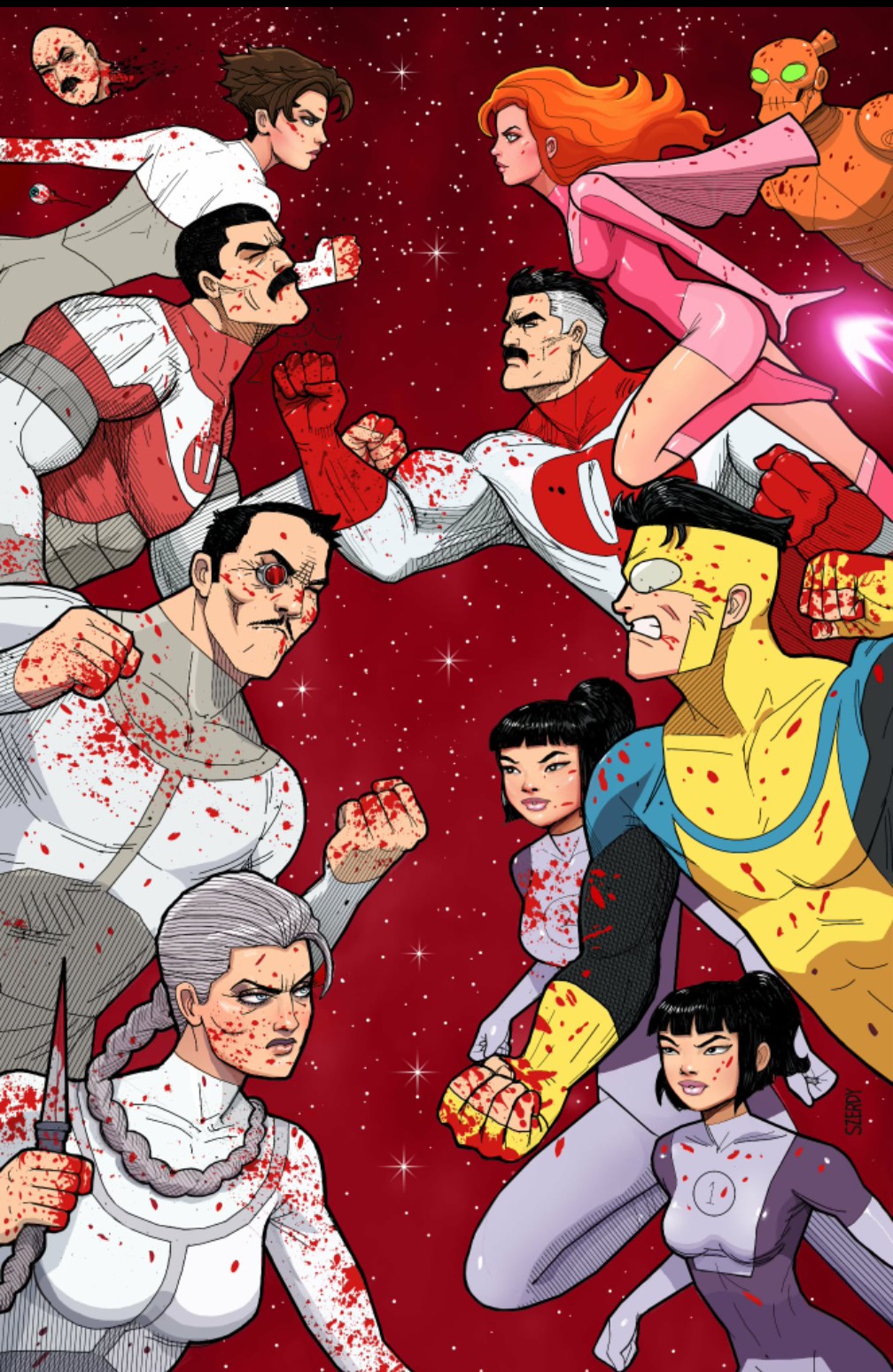 Invincible returns #1 Alpha exclusive. art by Nathan Szerdy  Matte foil pre-order