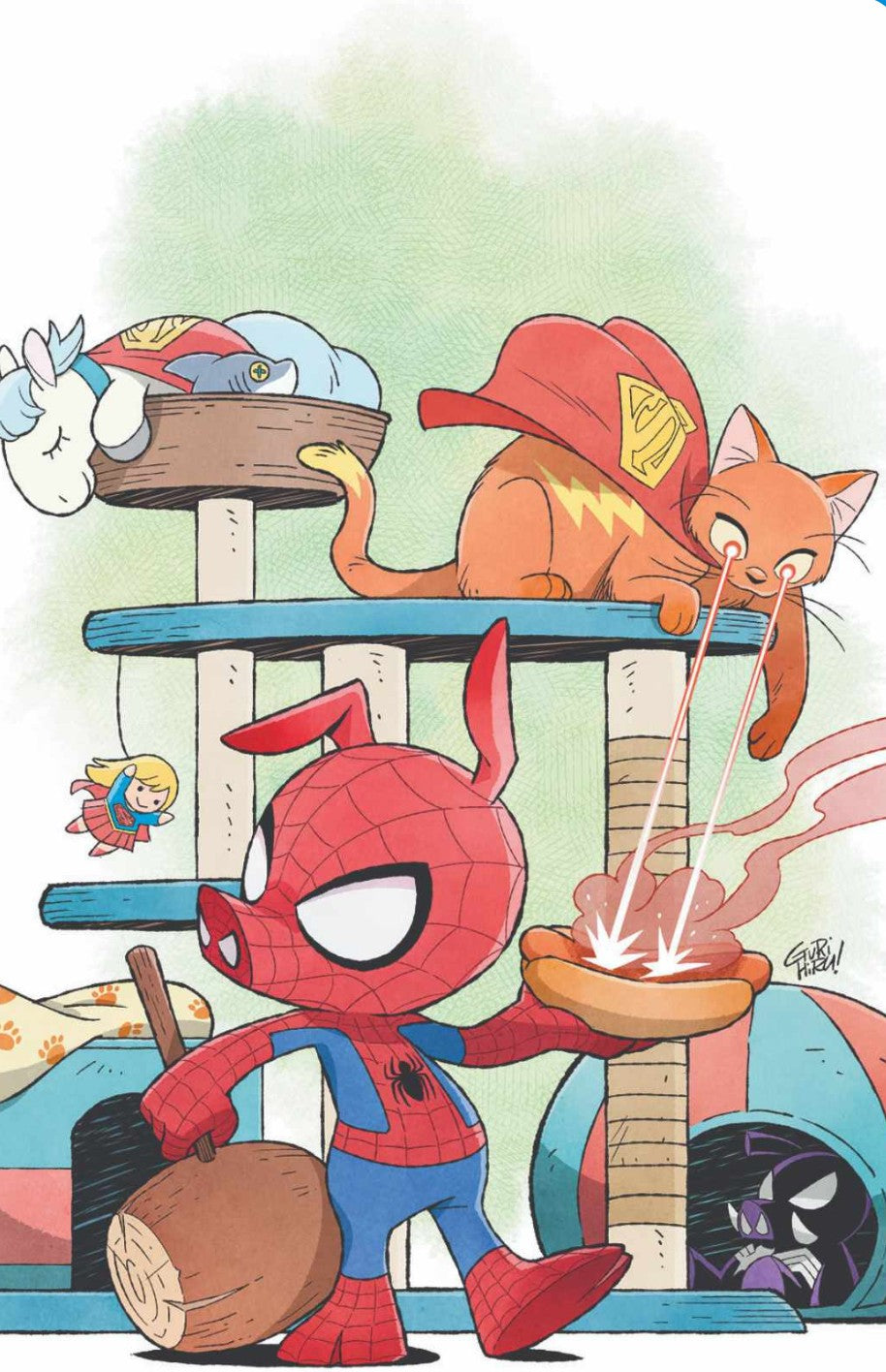 Super Man/ Spiderman #1 Alpha Exclusives art by Gurihiru