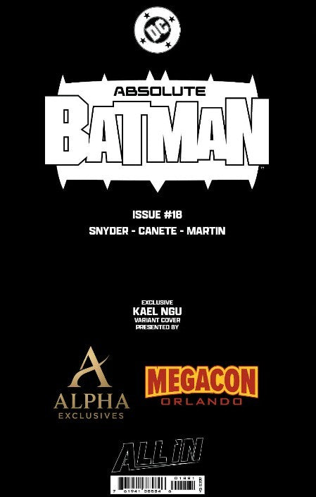 Absolute Batman #18 Kael Ngu Alpha Exclusive Pre-order trade variant