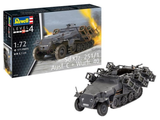 Revell 3324 1/72 SdKfz 251/1 Ausf C Halftrack w/Wurfrahmen 40 Rocket Launcher (D)