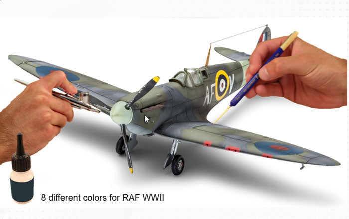 Revell 36201 Model Color: WWII RAF Aircraft Acrylic Paint Set (8 Colors) 18ml Bo