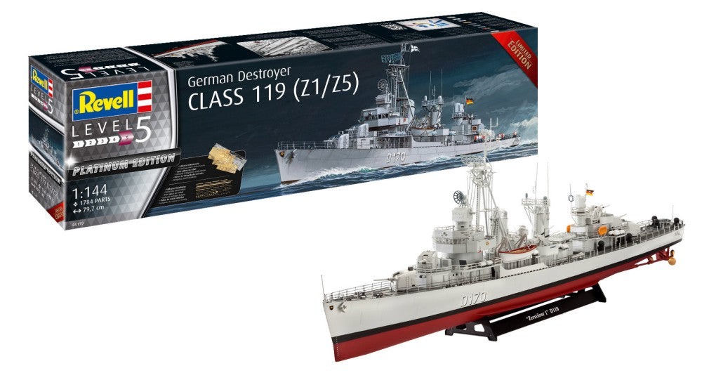 Revell 5179 1/144 German Class 119 (Z1/Z5) Destroyer Platinum Limited Edition