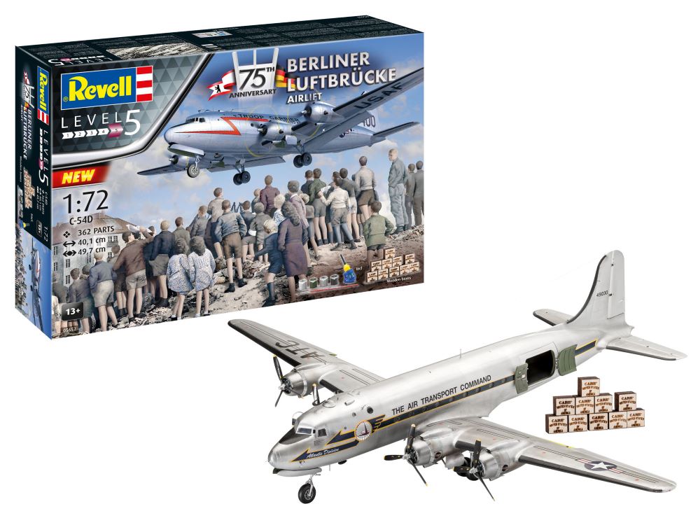 Revell 5652 1/72 Berliner Luftbrucke USAF Airlift Troop Carrier Aircraft 75th An