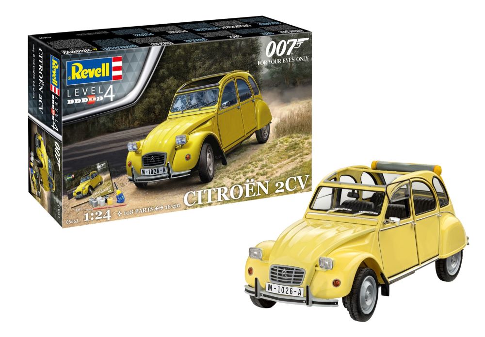 Revell 5663 1/24 James Bond Citroen 2CV Car from For Your Eyes Only Movie w/pain