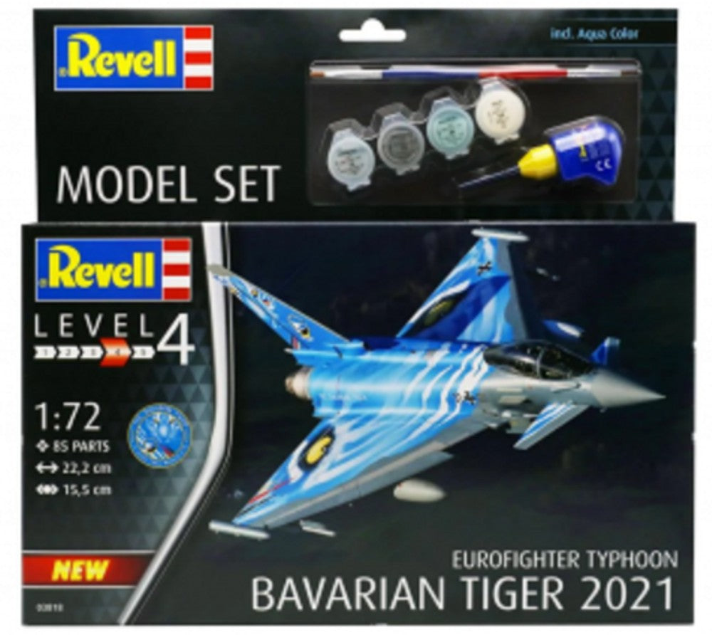 Revell 63818 1/72 Eurofighter Typhoon Bavarian Tiger 2021 Aircraft w/paint & glu