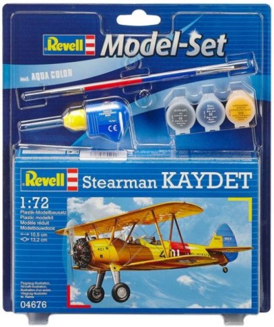 Revell 64676 1/72 Stearman Kaydet BiPlane w/paint & glue