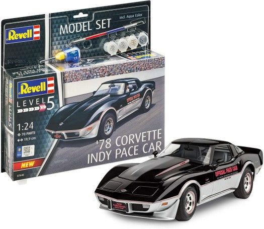 Revell 67646 1/24 1978 Corvette Indy Pace Car w/paint & glue
