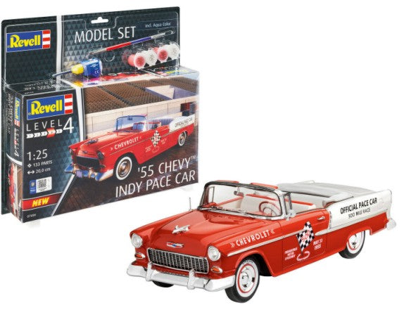 Revell 67686 1/25 1955 Chevy Indy Pace Car w/paint & glue