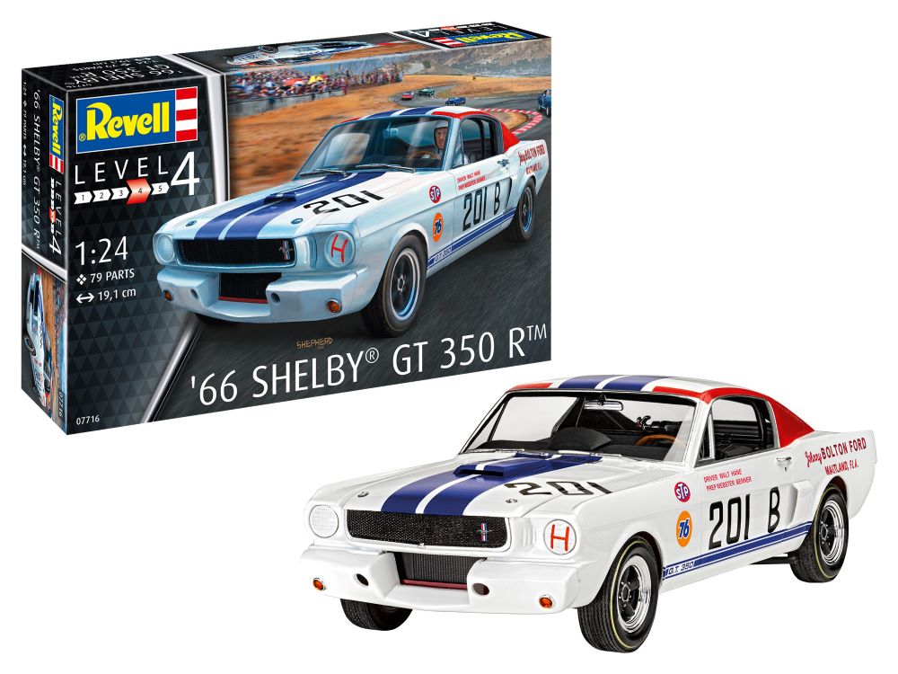 Revell 67716 1/24 1966 Shelby GT350 R Race Car w/paint & glue