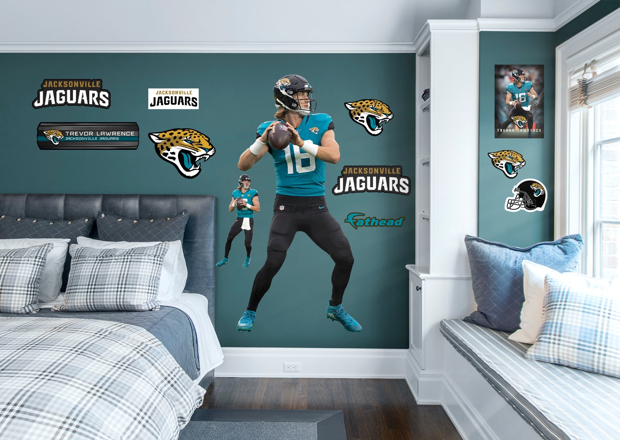 Trevor Lawrence - RealBig Collection - Official NFL - Jacksonville Jaguars - Reusable Vinyl Wall Decals #1