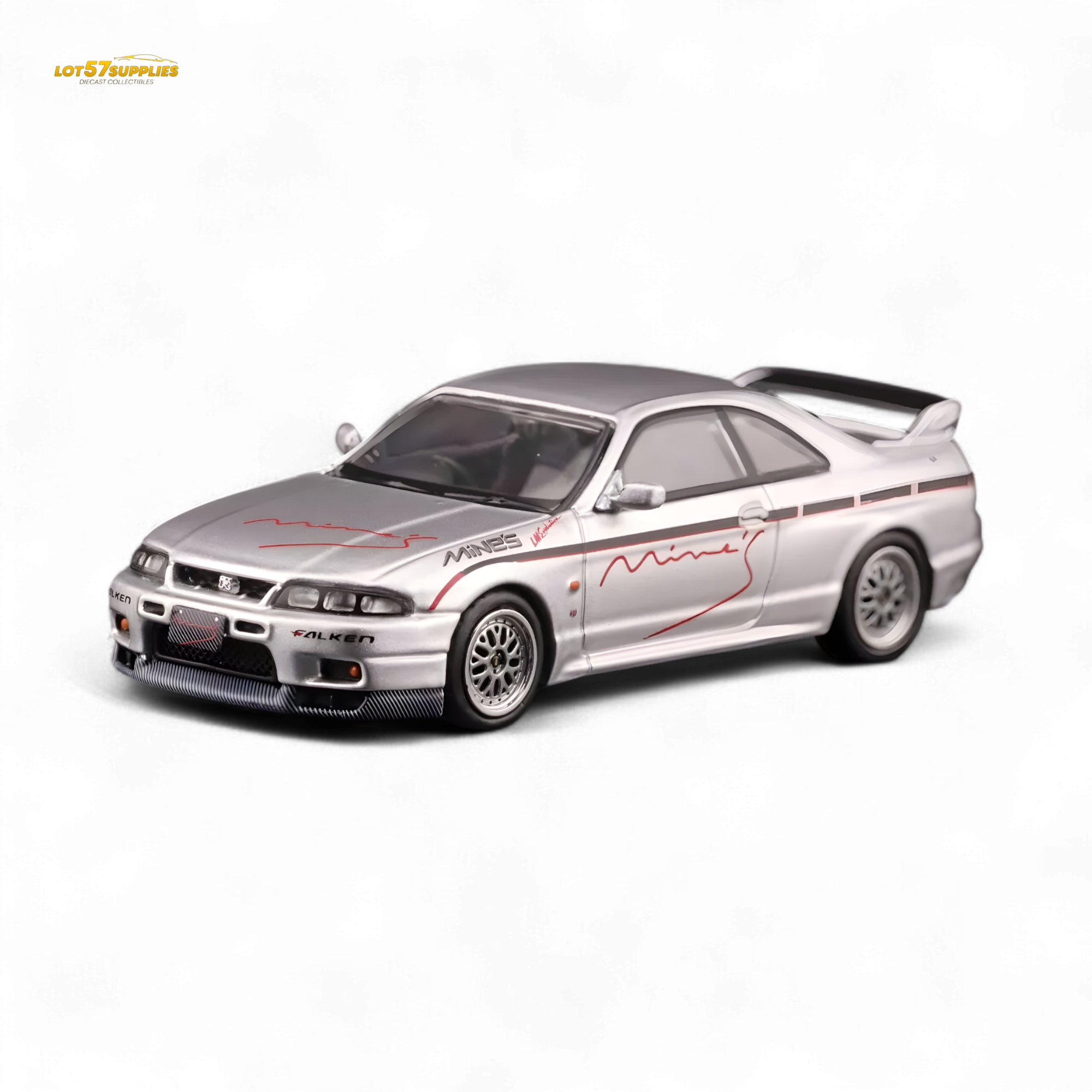 Inno64 NISSAN SKYLINE GR-R (R33) "Tuned by Mine's" Silver 1:64