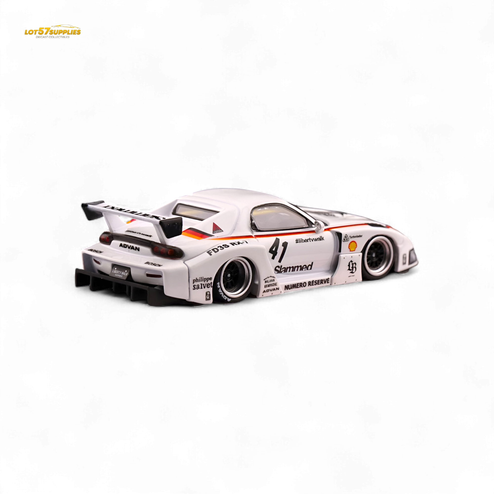 Inno64 Mazda RX-7 LBWK in White 1:64 IN64-LBWK-RX7-02