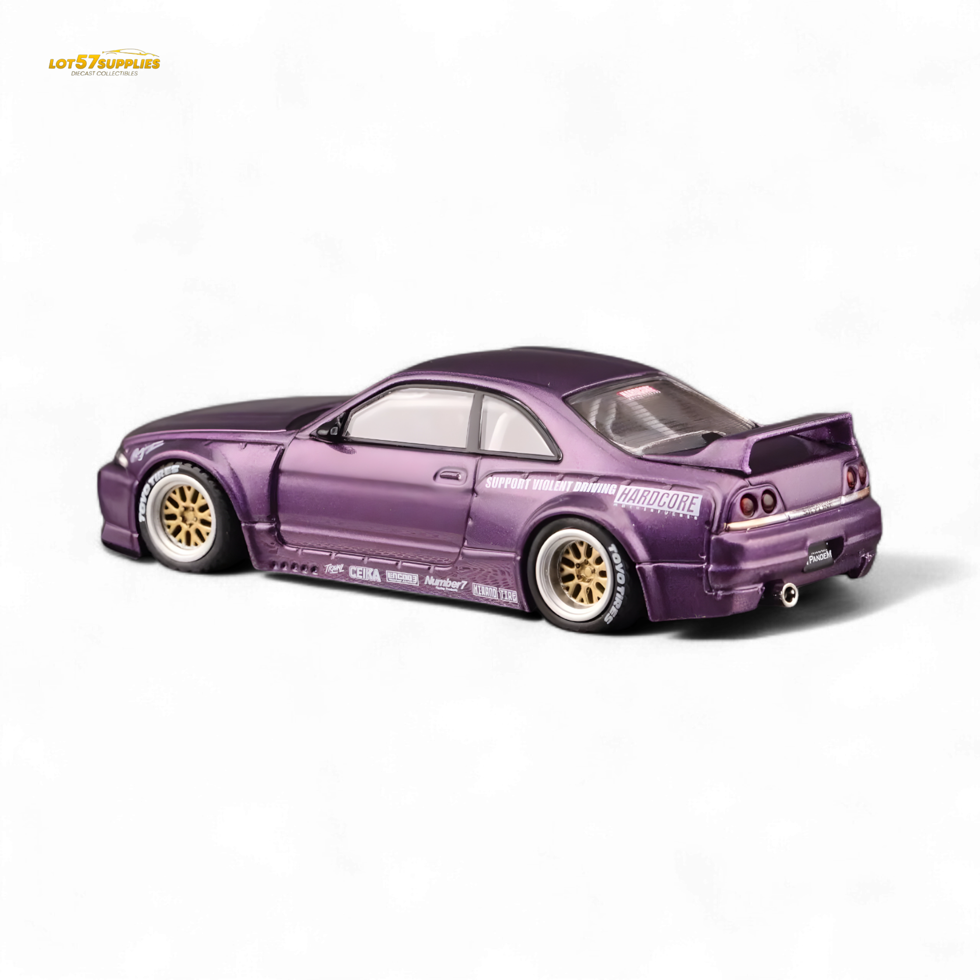 Inno64 NISSAN SKYLINE GT-R (R33) "PANDEM ROCKET BUNNY" Purple 1:64