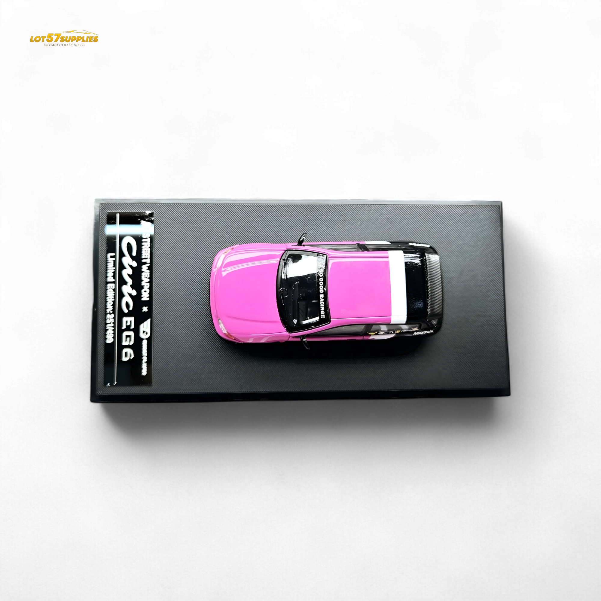Street Weapon Honda Civic EG6 No Good Racing Pink - Black 1:64