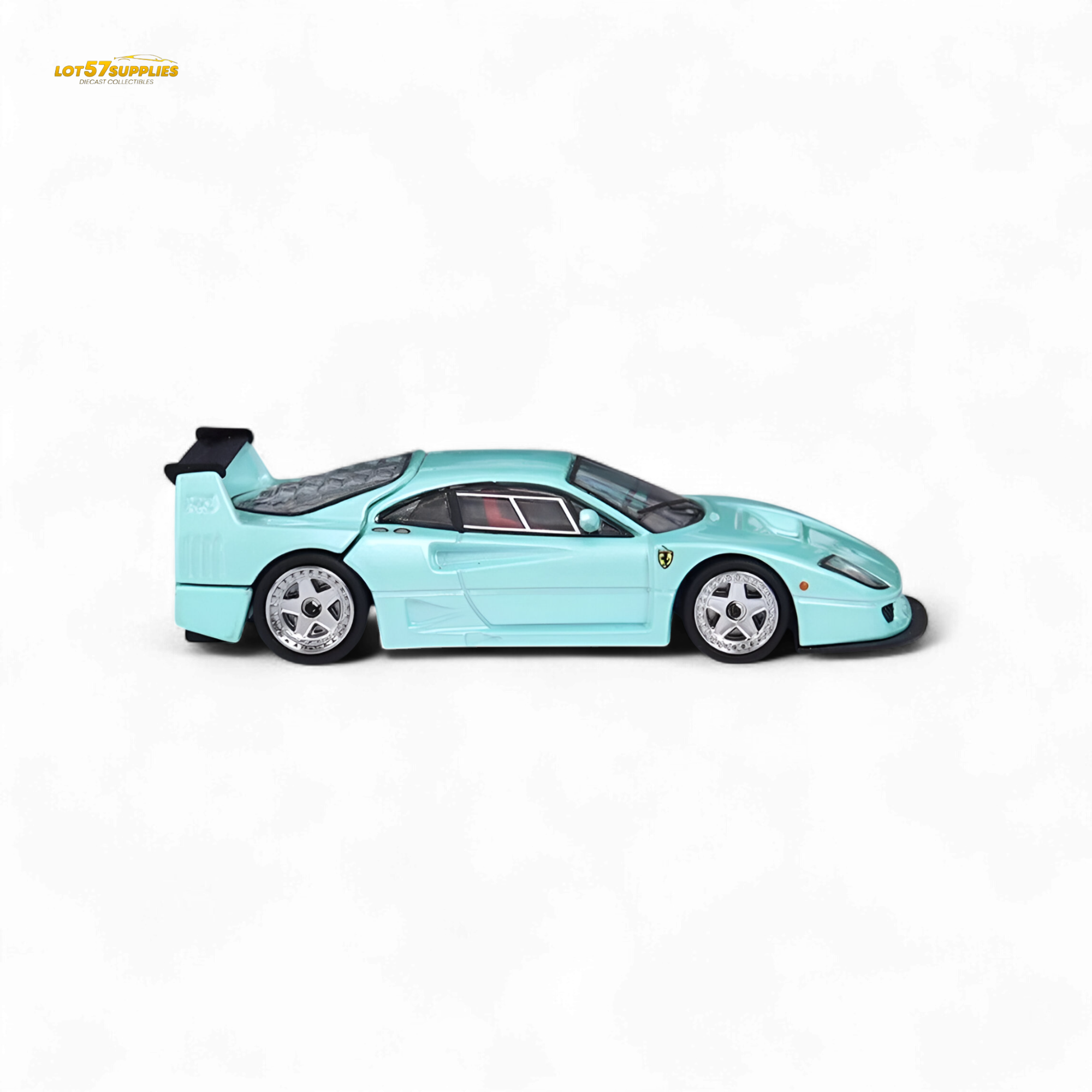Stance Hunters Ferrari F40 LM Light Aqua Green With Removable Rear Engine Cover 1:64