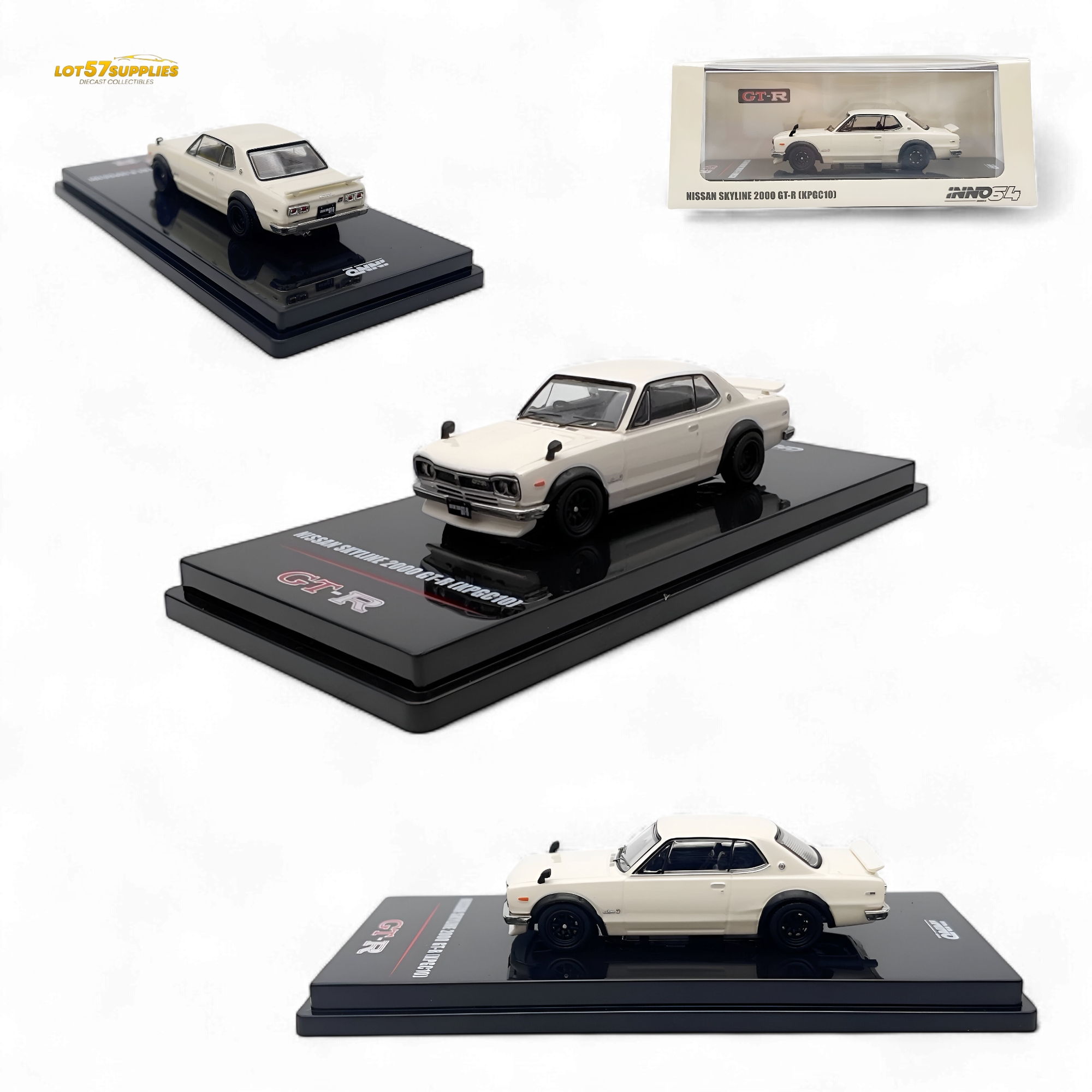 Inno64 Nissan Skyline 2000 GT-R (KPGC10) in White 1:64