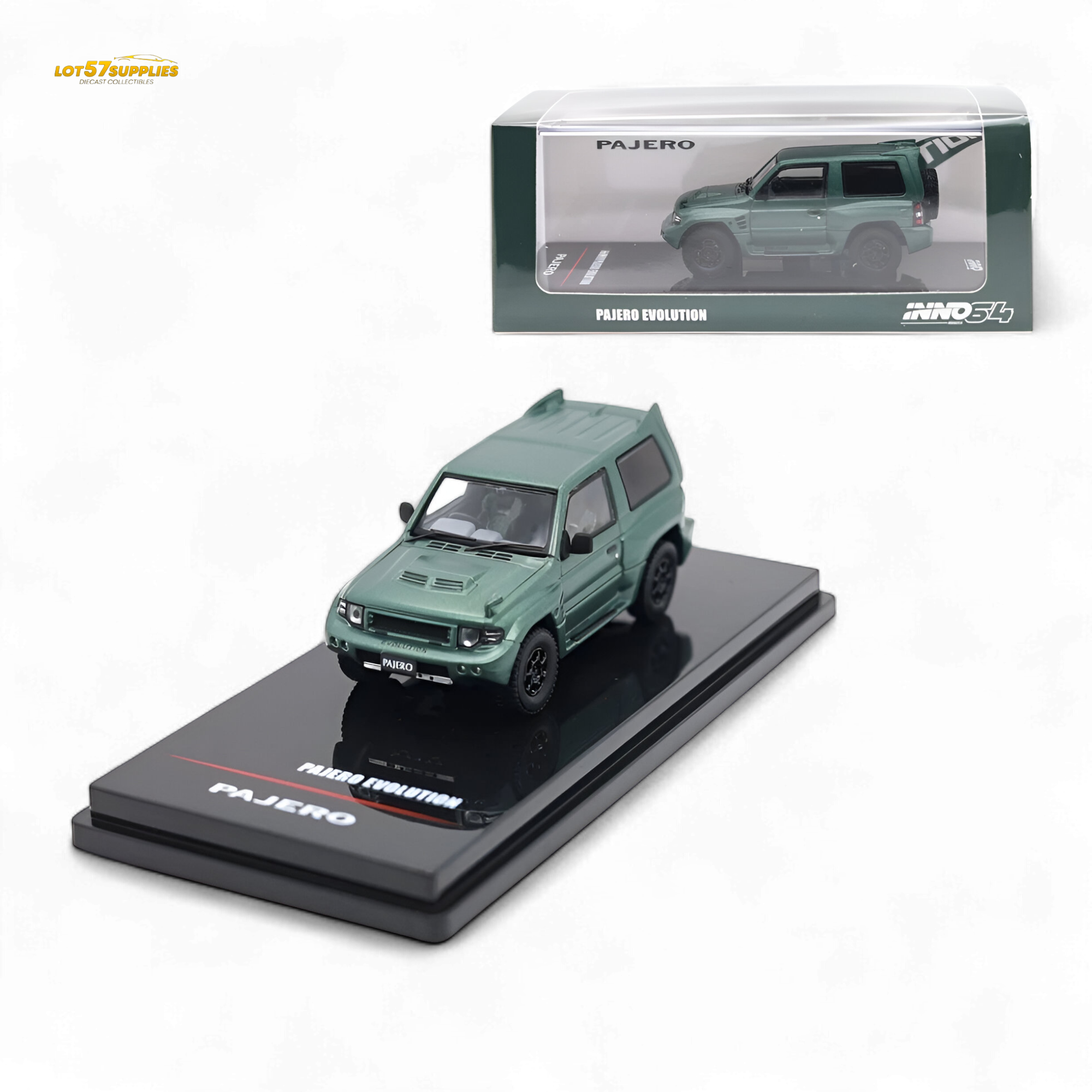 Inno64 Mitsubishi Pajero Evolution Satin Green 1:64