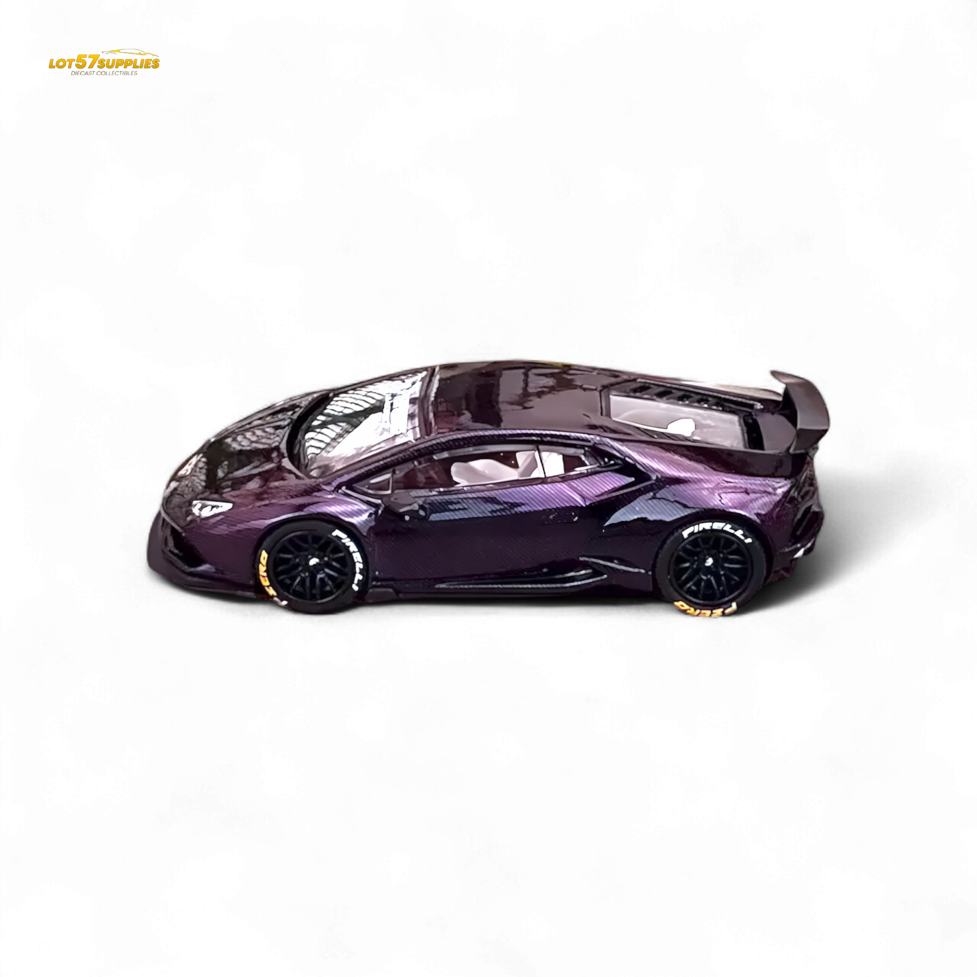 King Model Lamborghini Huracan LP610 LB 1.0 Purple Carbon Fiber 1:64