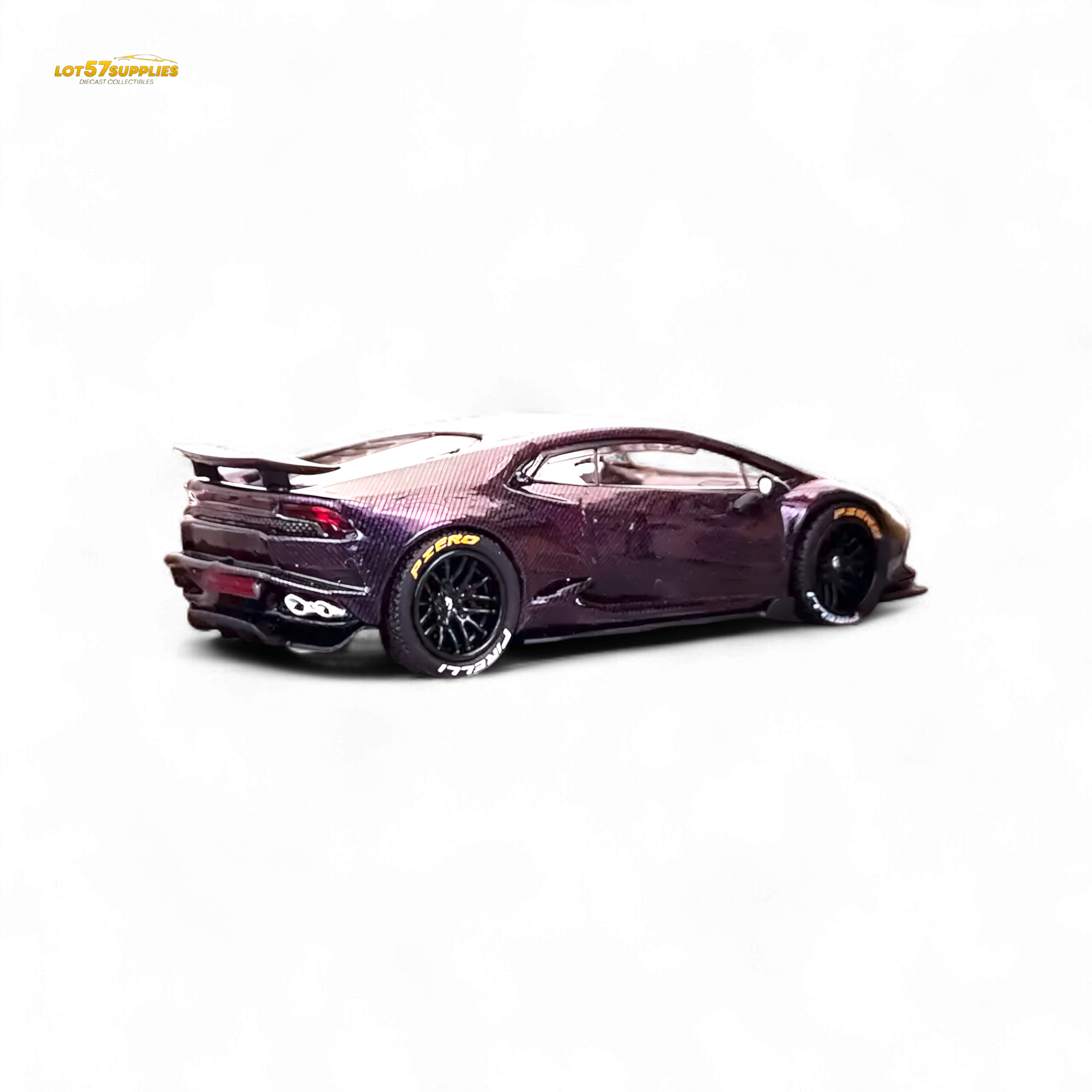 King Model Lamborghini Huracan LP610 LB 1.0 Purple Carbon Fiber 1:64