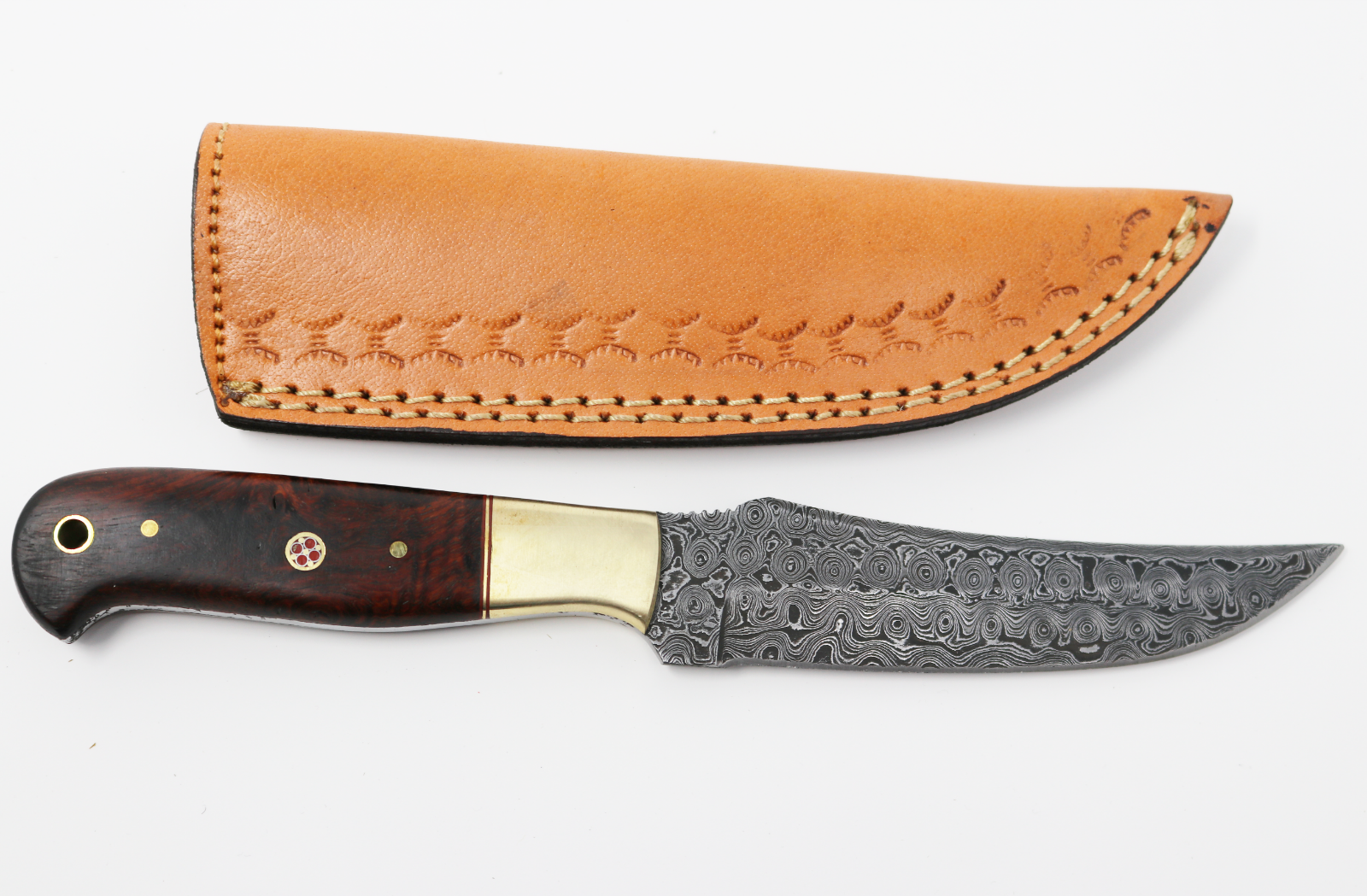 Custom Handmade Fixed Blade Damascus Steel Hunting Knife