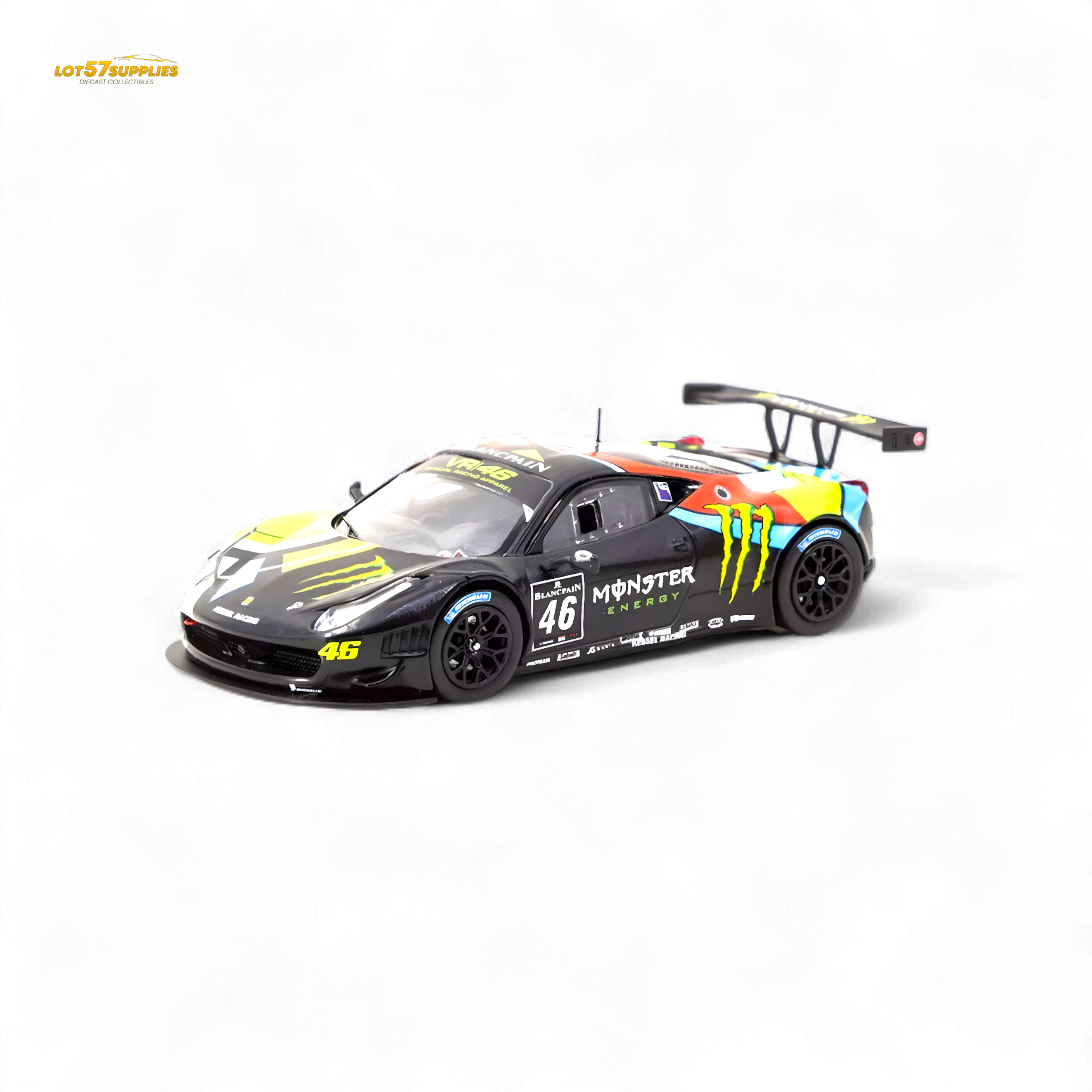 Tarmac Works Hobby64 Ferrari 458 Italia GT3 Blancpain Endurance 2012 V. Rossi 1:64 T64-073-12BGT46M